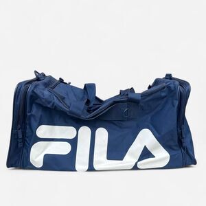 Fila Men's Blue and Navy Vintage Duffel Bag